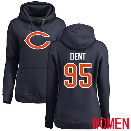 Chicago Bears Navy Blue Women Richard Dent Name and Number Logo NFL Football #95 Pullover Hoodie Sweatshirts